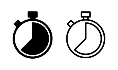 Stopwatch icon logo design. Timer sign and symbol. Countdown icon. Period of time