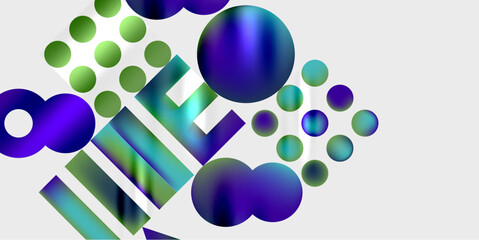 Triangles, circles, squares, rectangles design. Vector Illustration For Wallpaper, Banner, Background, Card, Book Illustration, landing page