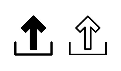 Upload icon logo design. load data sign and symbol
