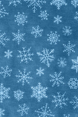 Snowflake Pattern on Dark Blue Background