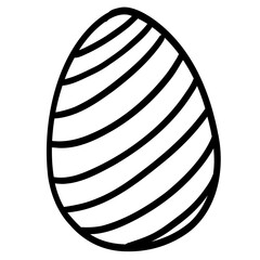 cute vector illustration of easter egg cute line pattern doodle hand drawn spring season svg clipart