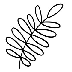 leaves black and white icon doodle spring summer nature natural herbal organic season clipart svg