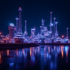 Glowing Industrial Objects Nighttime UV Photography Art