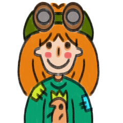 illustration of a girl woman hat 2