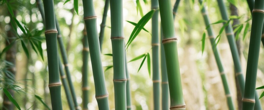 macro shot of fortunate bamboo in the wild