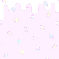 チョコスプレーアイスバースクエアパターン♪