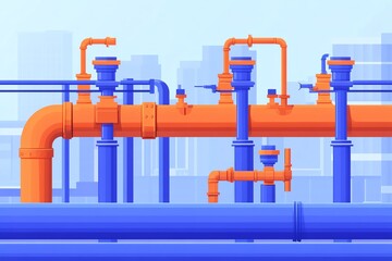 Urban industrial pipeline system