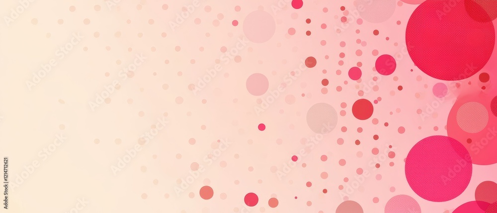 Poster valentine's day background gradient minimal. abstract pink and red circles on a soft background.
