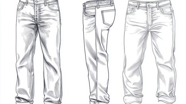 Traditional denim design meets modern mockup presentation.