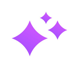 AI generate icon. Purple stars for creation by artificial intelligence.