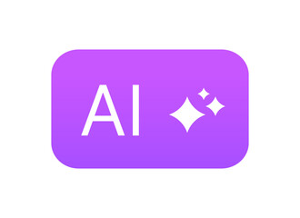 AI icon/button vector isolated illustration. Generate action.