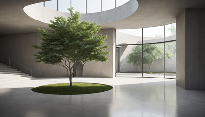 luxury interior - modern living room - room in tree