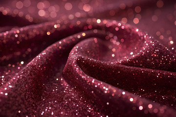 The maroon cloth with glitters. Beautiful HD texture for background. Holiday design.