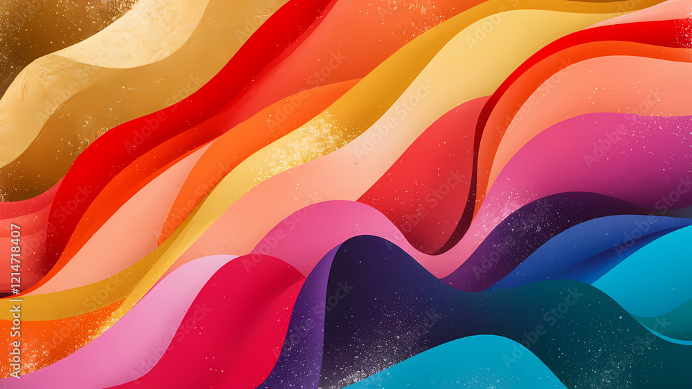 Poster Abstract Background Design Featuring a Gradient of Color Gradient Transitions Smoothly From One Shade to the Next and Creating a Mesmerizing Ombre Effect - Digital Art