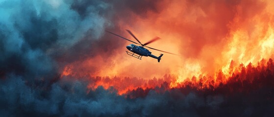 Fototapeta premium Advanced wildfire prevention methods employing drones, satellite imagery, and predictive models to mitigate damage and enhance safety