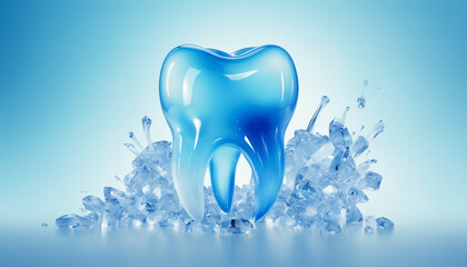 Healthy Tooth with Dental Floss – Oral Hygiene and Dental Care Concept.