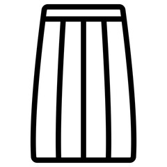 줄무늬 주름 치마 아이콘