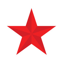 Vivid red star graphic design element. Professional Star Icon website rating, App rating graphic element.
