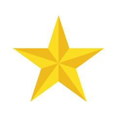 Fototapeta premium Gold Star Icon Isolated on White Background. Professional Star Icon website rating, App rating graphic element. 