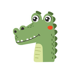 Obraz premium Safari crocodile animal isolated, tropical animal, kids illustration, cartoon vector