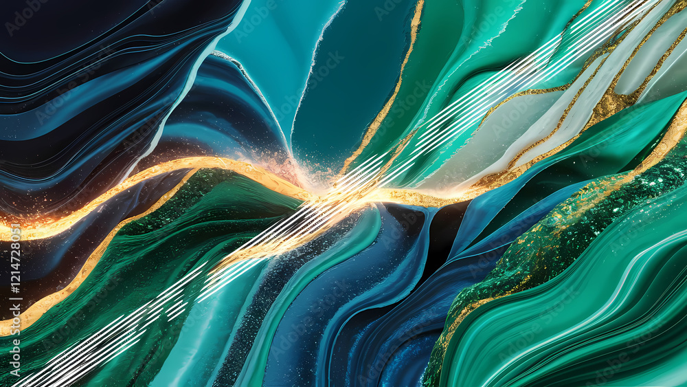 Poster an abstract background digital art piece that features a captivating color gradient and incorporates