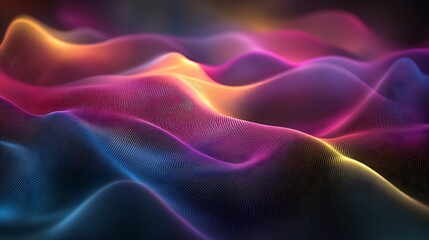 Soft and beautiful multi-colored lights blending seamlessly in harmony