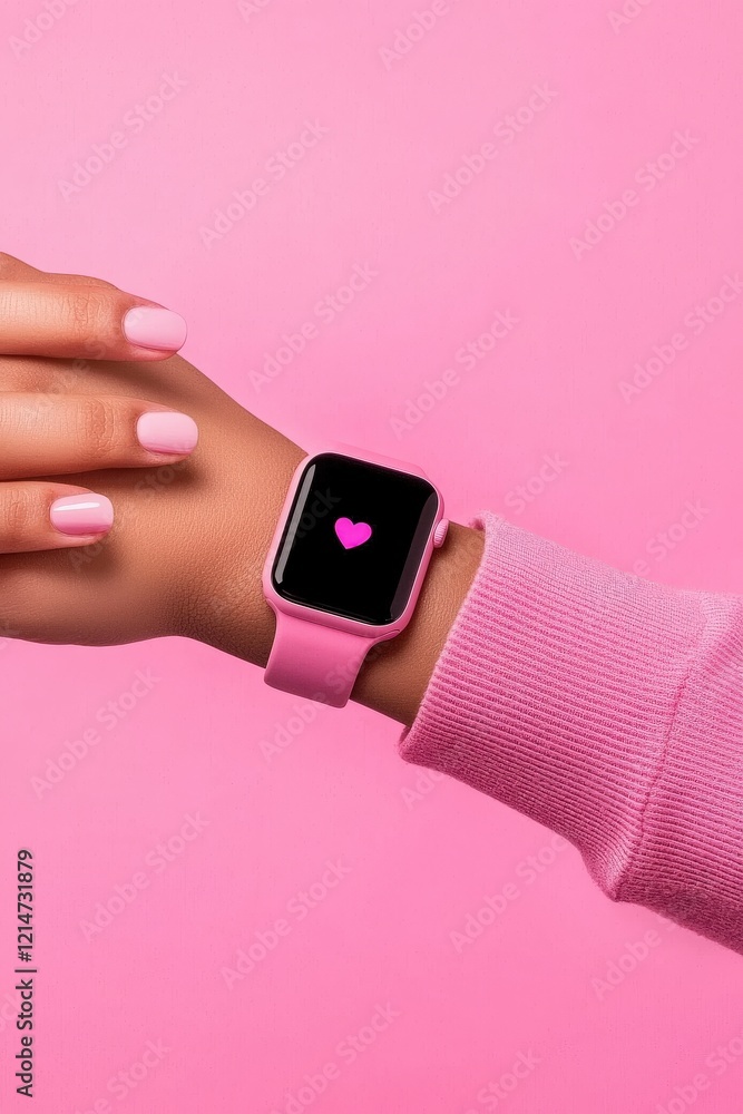 Poster a customer interacting with a support chatbot on their smartwatch.