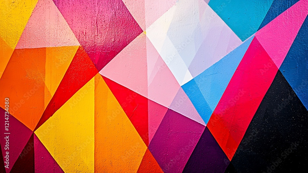 Poster abstract geometric colorful triangle pattern background.