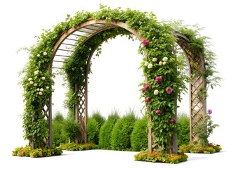 Fototapeta premium arch in the grass isolated on a white background