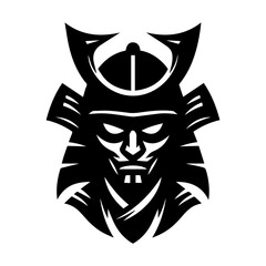 samurai mask illustration flat design