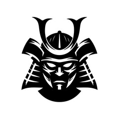 samurai mask illustration flat design