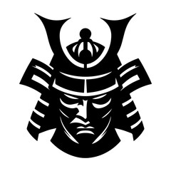 samurai mask illustration flat design