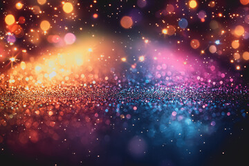Fototapeta premium Abstract background featuring colorful lights with blurred patterns and gradients creating a vibrant and dynamic visual effect for design and creative projects