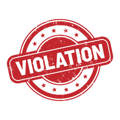 Violation round stamp icon grunge distressed style