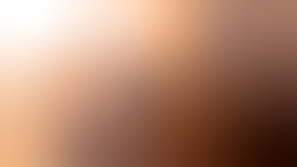 Abstract blurred brown beige Mocha Mousse trend color gradient background. textured backdrop. Luxury template. Digital screen. Premium banner. Tech card. Cover design. Layout. Copy space. Neon light.