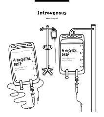 This illustration is an IV(intravenous, hospital drip) used in the hospital.