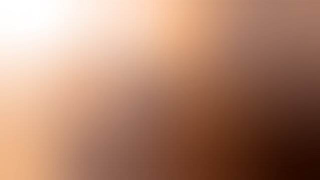 Abstract blurred brown beige Mocha Mousse trend color gradient background. textured backdrop. Luxury template. Digital screen. Premium banner. Tech card. Cover design. Layout. Copy space. Neon light.