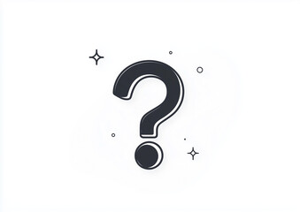 Simple question mark icon, black on a white background
