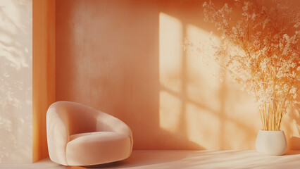 Mindful Glow: A Subtle Orange Backdrop with Texture