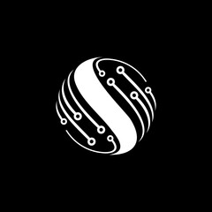 black and white logo