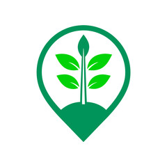 green heart with leaves