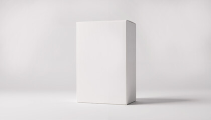 Blank white packaging box mockup, 3D render for product design