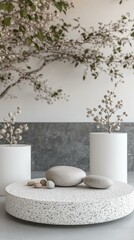 Minimalist Decorative Round Stone Tabletop