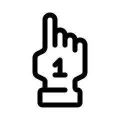 fans glove line icon, perfect for uiux website and mobile apps projects