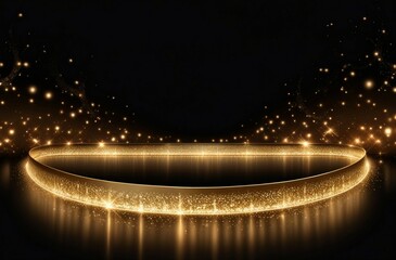 Luxury gold award night background, gold lines decoration and lights