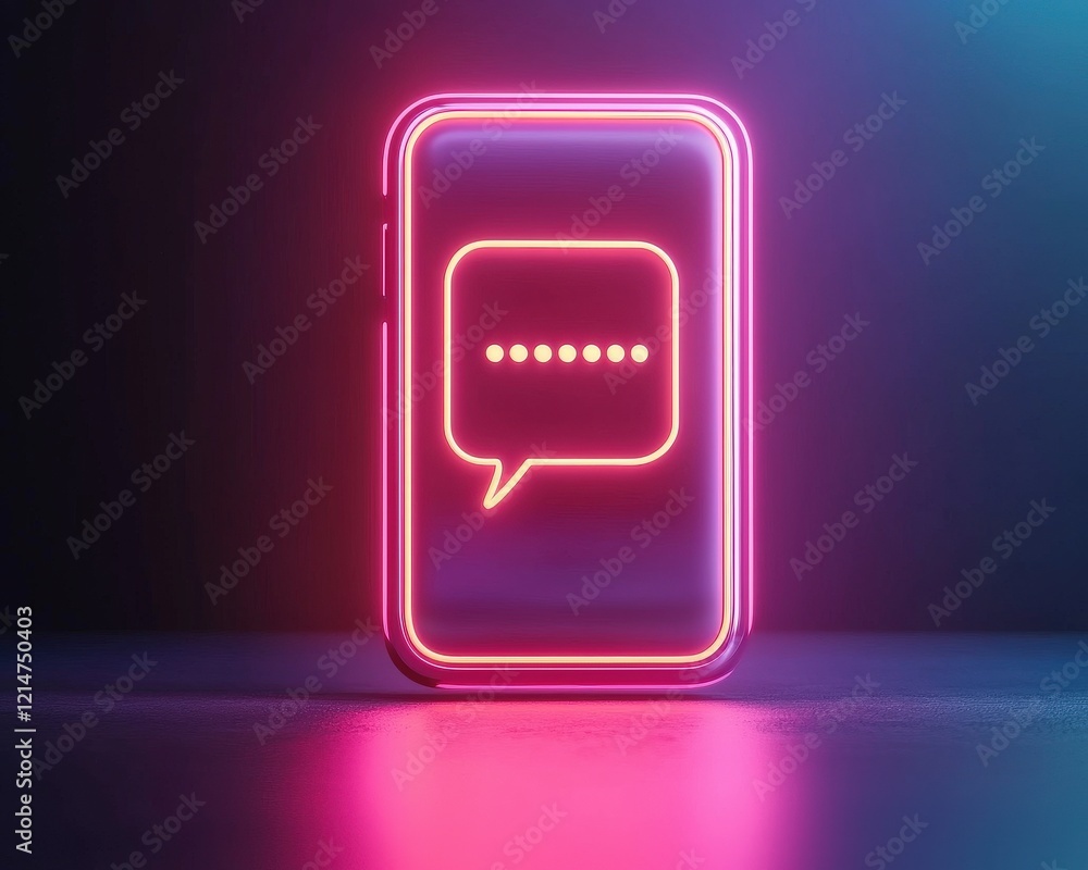 Aufkleber a glowing chat interface on a smartphone showing quick query resolution.