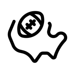 super bowl line icon, perfect for uiux website and mobile apps projects