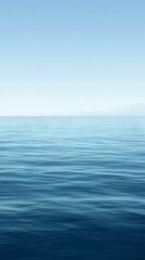 Obraz premium Calm Sea Surface with Clear Sky