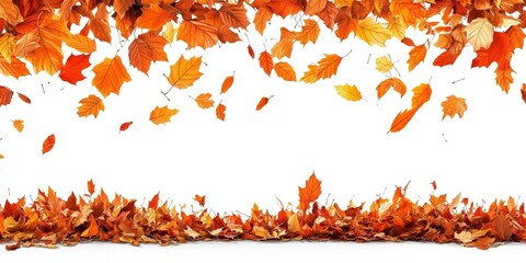 Autumn Falling Leaves Background Image