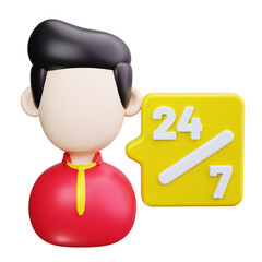 Customer Support 3d render icons